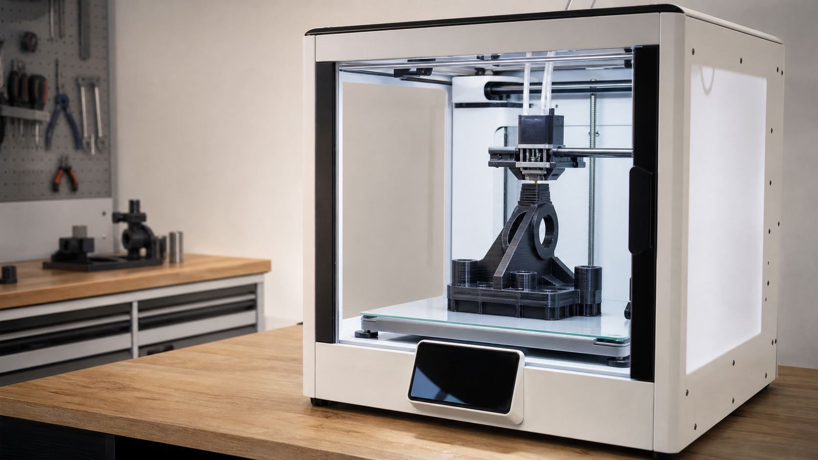 UltiMaker S5 printing a functional 3D printed bracket